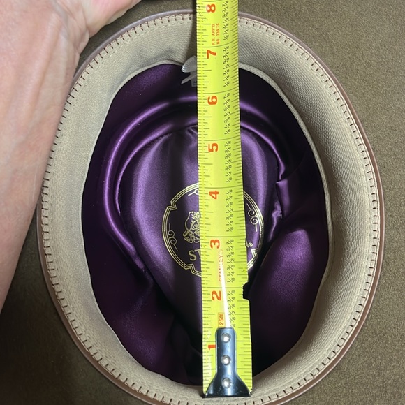 Stetson Olive Felt Hat with Dual-Tone Band - Picture 13 of 14